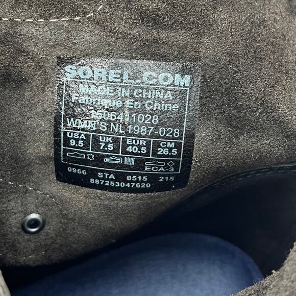 Sorel Women’s 9.5 Brown Leather Joan of Arctic Wedge Heel Lace up Ankle boots - Picture 8 of 8